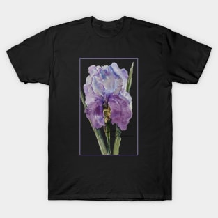 Purple Iris Watercolor T-Shirt